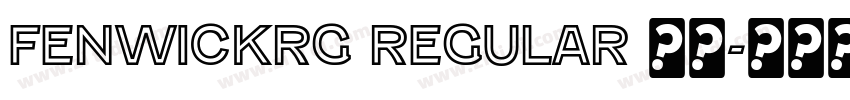 FenwickRg Regular 常规字体转换